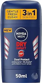 NIVEA MEN Antiperspirant Stick for Men, 48h Protection, Dry Impact, 50ml