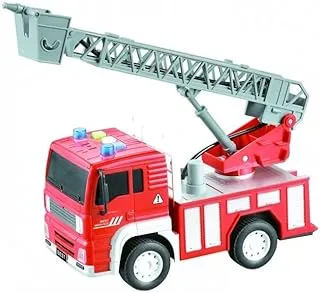 Game Force 1:20 LNS and Spring Water Friction Truck with Ladder Playset, Red