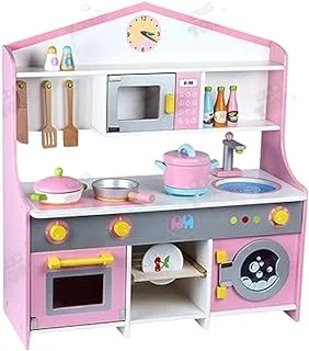 UKR Wooden Kitchen Cook Set Toy With Washing Machine