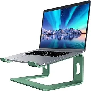 Soundance Aluminum Laptop Stand for Desk Compatible with Mac MacBook Pro Air Apple Notebook, Portable Holder Ergonomic Elevator Metal Riser for 10 to 15.6 inch PC Desktop Computer (Green)