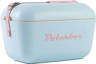 Polarbox Portable Fridge – Mini Fridge 20L, Beach Cooler, Small Portable Refrigerator, Vintage Fridge, Adjustable Handle, Polarbox Cooler, Cork Cooler, Picnic, Mini Portable Fridge, Camping Fridge