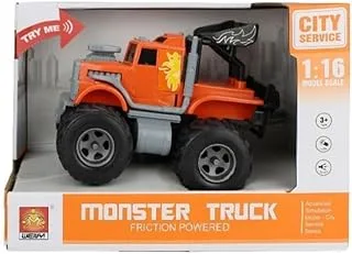 Game Force LNS Friction Mini Monster Truck Playset, Orange