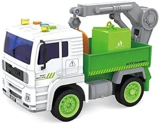 Game Force 1:20 LNS Friction Construction Sanitation Truck Playset, Green