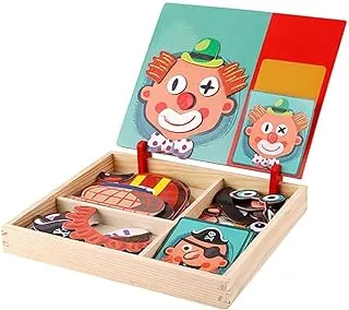 UKR Dressing Puzzle Face Magnetic Wooden Puzzle for Kids