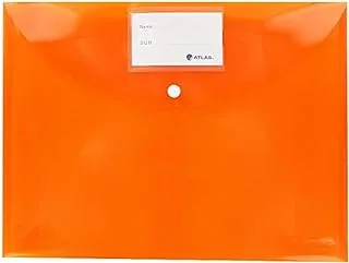 Atlas AS-F1003C Document Bag with Card and Button, Orange