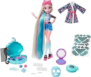 Monster High Doll, Lagoona Blue Spa Day Set with Wear and Share Accessories