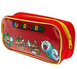 Nintendo Super Mario Character Circles Rectangle Pencil Case (Penny Holder), Unisex Adult, Red, 21 cm x 10 cm x 10 cm x 10 cm