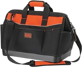 BLACK+DECKER BDST500002APB 16 in. Wide Mouth Zippered Tool Bag