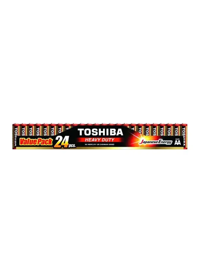 Toshiba 24-Piece Japanese Energy AA Battery Multicolour