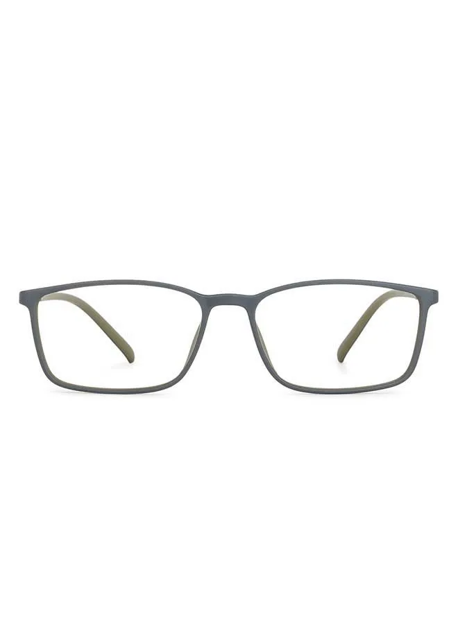 Lenskart Blu Zero Power Bluecut & Antiglare Rectangular Shape Computer Eyeglasses LB E13527 - Lens Size: 53mm - Grey