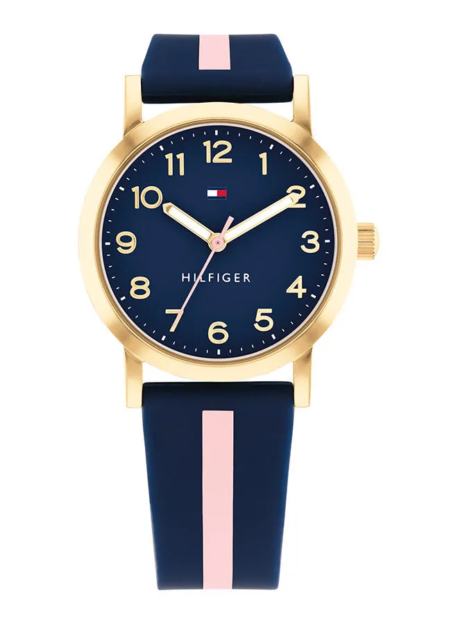 TOMMY HILFIGER Unisex Analog Round Shape Silicone Wrist Watch 29.5 mm