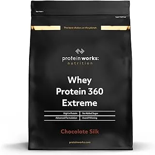 Protein Works - Whey Protein 360 Extreme, Added Vitamins, Premium Whey Shake, Whey Protein Powder, 17 Servings, Chocolate Silk, 600 g