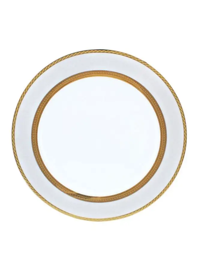 Shallow Royal Dinner Plate 27cm White/Gold