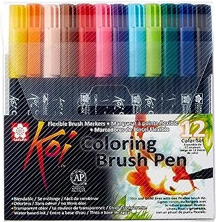 Sakura Koi Colouring Brush Pen Set - Pack of 12 Pens