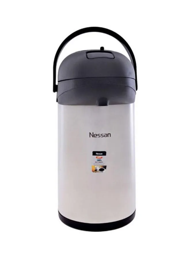 Nessan Insulated Pump Flask 4 L Silver/Black