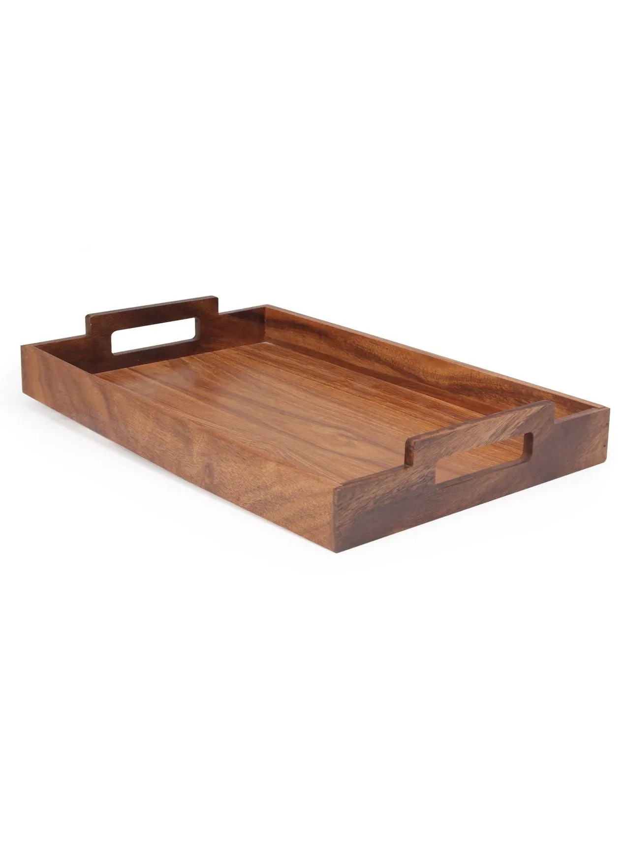 BILLI Wooden Serving Tray Large Brown