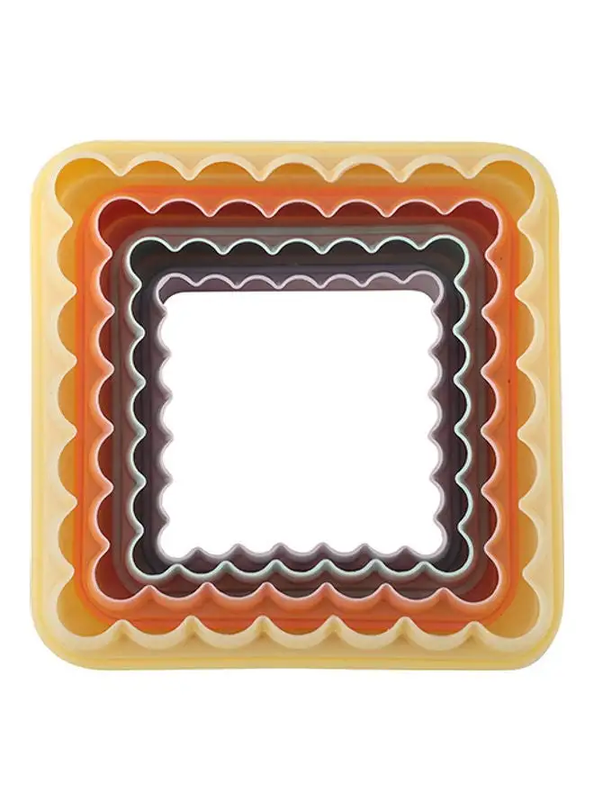 Royalford Royalford Double-Side Cookie Cutter- RF10966| Square Cookie Cutter, Fondant Cutter| Plastic Cookie Cutter| Pink and Blue Cutter| Set of 4 Multicolor