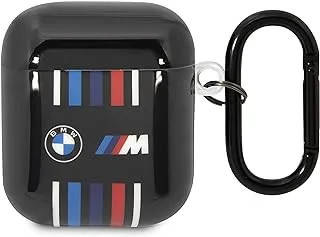 CG Mobile BMW Motorsport TPU Case With Multiple Colored Lines For Airpods 1/2 - Black