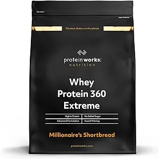 Protein Works - Whey Protein 360 Extreme | Added Vitamins | Premium Whey Shake | Whey Protein Powder | 34 Servings | Millionaires Shortbread | 1.2kg