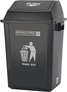 Royalford 60L Flip Top Waste Bins RF12400 Large Waste Bins With Swing Lid Durable Plastic