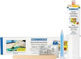 WEICON Epoxy Minute Adhesive yellow 24 ml with mixing nozzle, potting compound for electronics, visual control