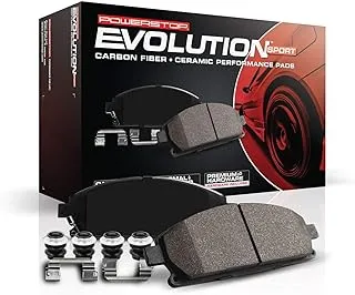 Power Stop Z23-914 Front Z23 Evolution Sport Carbon Fiber Infused Ceramic Brake Pads with Hardware For Acura ILX Honda Accord Civic CR-V Element Fit Pilot [Application Specific]