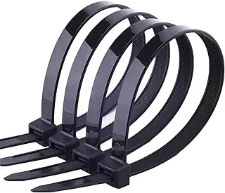 ECRAB Zip Ties Heavy Duty 16inch 100 Pack, ECRAB Industrial Large Zip Cable Ties 175 Pounds Strong Nylon Self-Locking Outdoor Wire Ties Wraps - Black