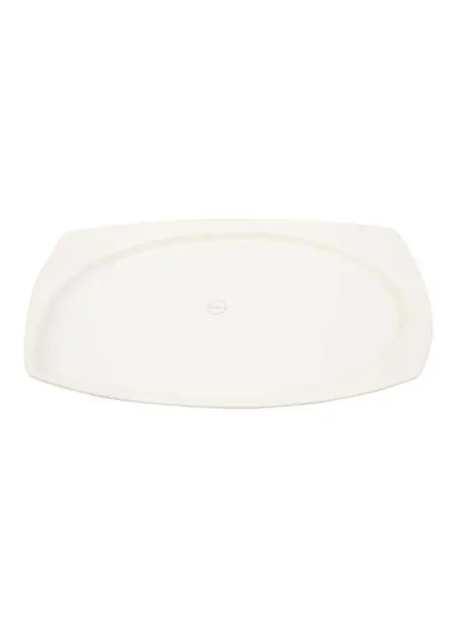 Shallow Porcelain Platter 14.5-Inch White 14.5inch