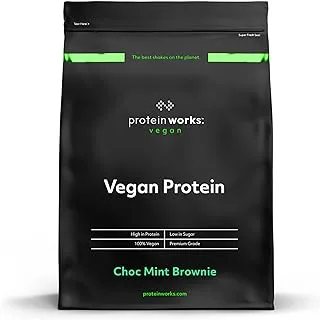 Protein Works - Vegan Protein Powder | Plant Based Protein Shake | Vegan Blend | Gluten Free | 33 Servings | Choc Mint Brownie | 1kg