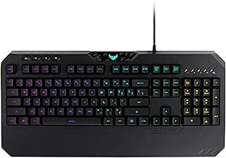 ASUS TUF Gaming K5 RGB Keyboard with Tactile Mech-Brane Key Switches and Spill-Resistance, and M5 Ambidextrous Ergonomic RGB Gaming Mouse with Gaming-Grade Optical Sensor