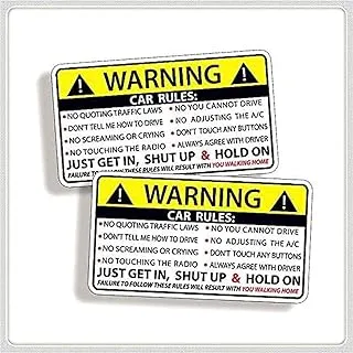 bpa Car Safety Warning Rules Decal card Sticker for Toyota V Hilux Land Cruiser Corona