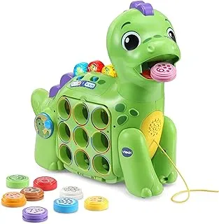 VTech - Chomp-along Dino, Musical Toddler Toy, Teaches Numbers, Colours & Food, Interactive Dinosaur Toy for 2, 3, 4+ Year Olds, English Version