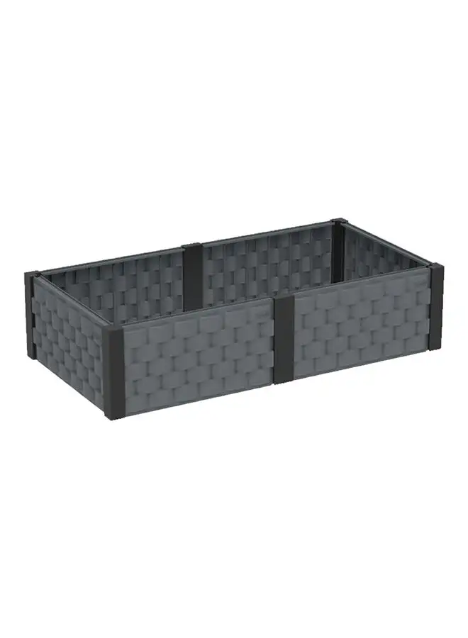 Cosmoplast Rectangle Raised Garden Bed Grey