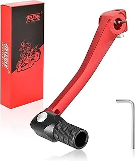 RUTU Folding Gear Shifter Shift Lever, Aluminum Dirt Bike Shift Lever, Compatible with XR50 CRF50 XR CRF 50cc 70cc 90cc 110cc 125c Motorcycle, Dirt Pit Bike Lifan - Black and Red