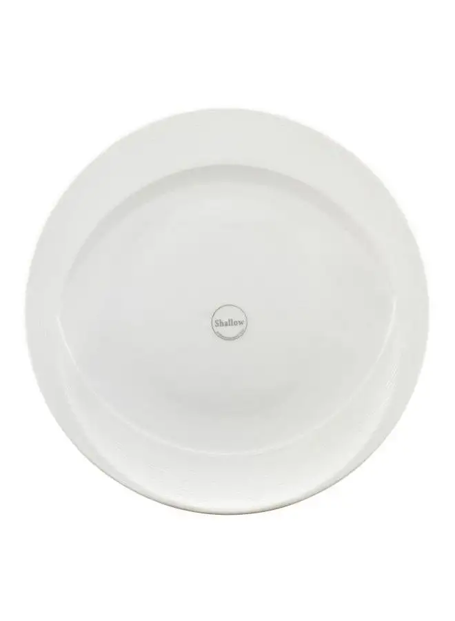 Shallow Bone China Round Plate White 16cm