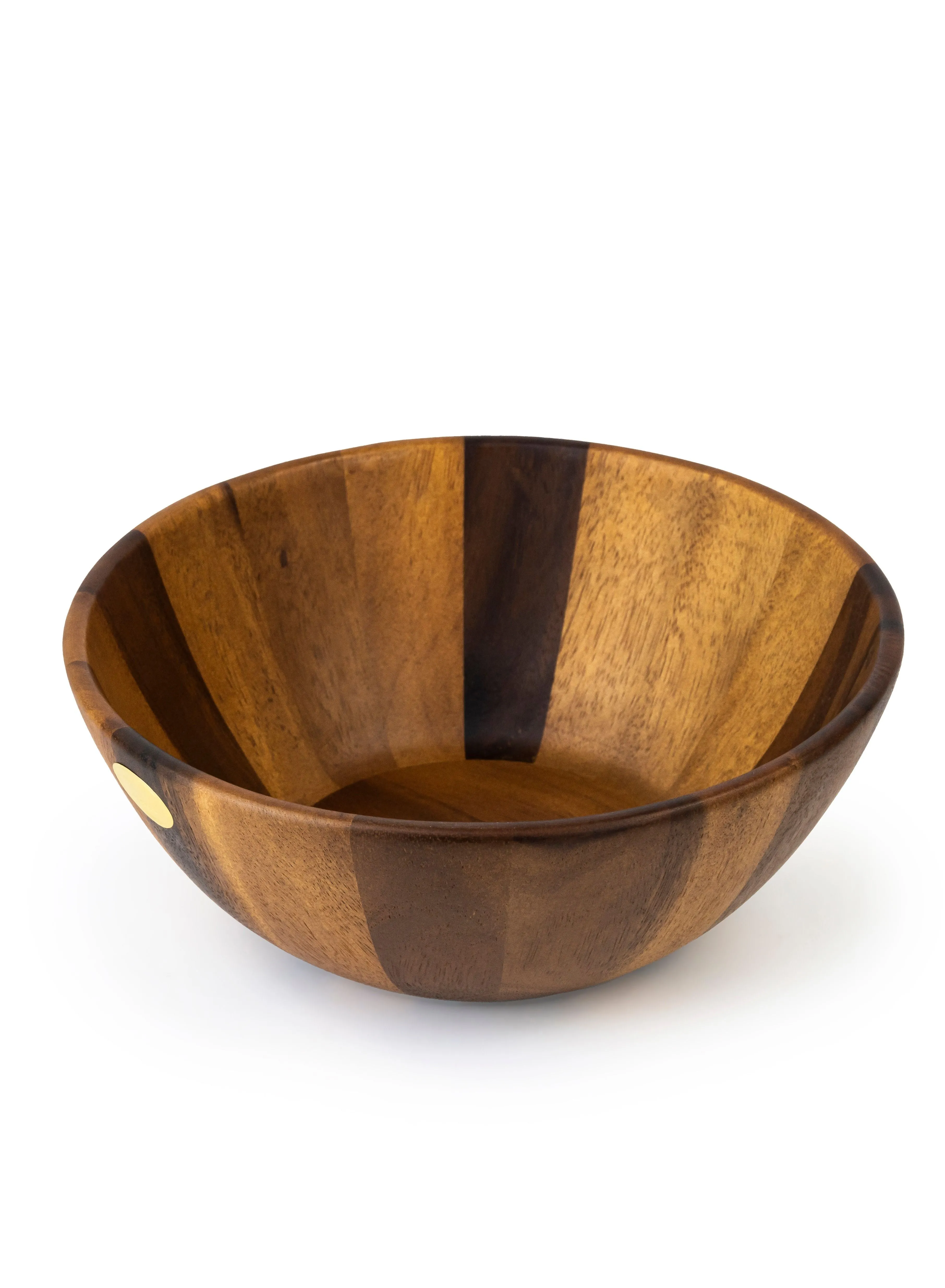 BILLI Acacia Wood Round Serving Bowl for Fruits and Salads Dia 26 X 10H cm