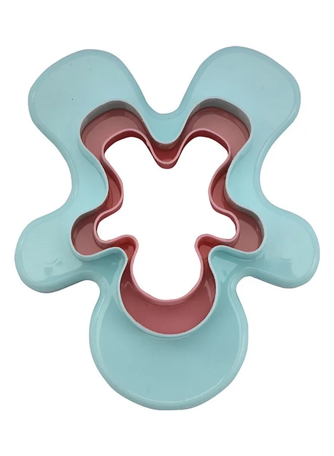 Royalford Double-Side Toy-Shaped Cookie Cutter- RF10972 Polymer Cookie and Fondant Cutter BPA-Free and Odor-Free Teddy Shaped Cutter Pink and Blue Pack of 2 Multicolour 12x11x11cm