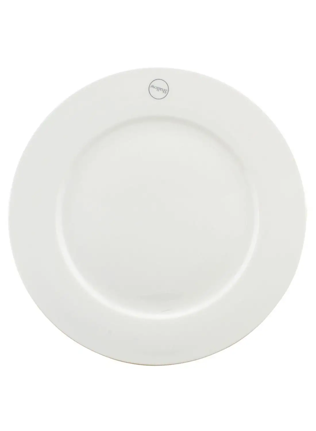 Shallow Porcelain Dessert Plate White 20cm