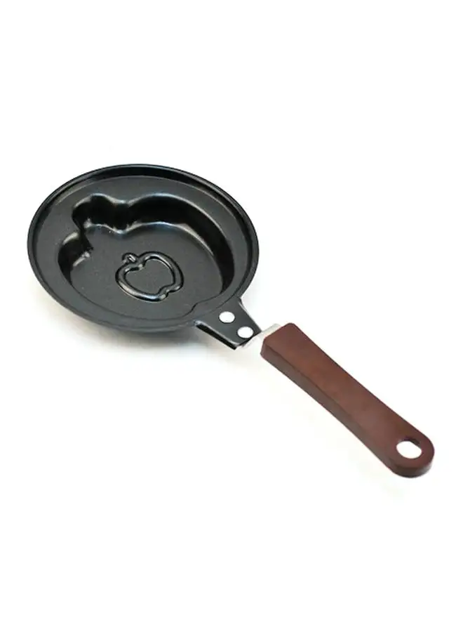 Mini Poele Mini Apple Design Fry Pan أسود/بني 12 × 5 سم