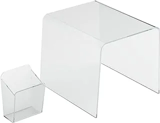 U Brands Clear Acrylic Locker Organization Kit, Includes Cup and Bent Shelf, 2 Pieces