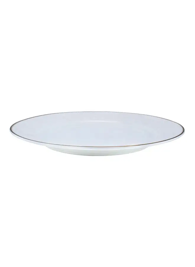 Shallow Porcelain Plate White