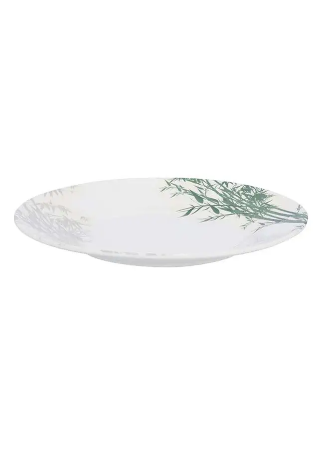 Royalford Dinner Plate White With Green Floral Design 8inch