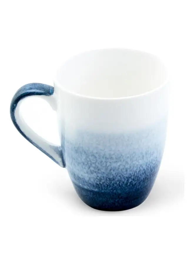 Shallow Ceramic Mug Blue