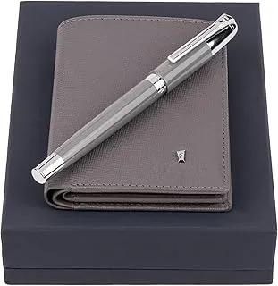 Festina FPBF101H Ballpoint Pen and Card Holder 2-Piece Set, Medium Grey