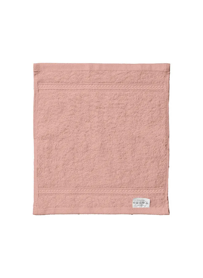 Princess DEYARCO Princess Terry 100% Cotton 480 GSM Face Towel, Super Soft Quick Dry Highly Absorbent Dobby Border Ring Spun, Size: 30 x 30cm, Peach