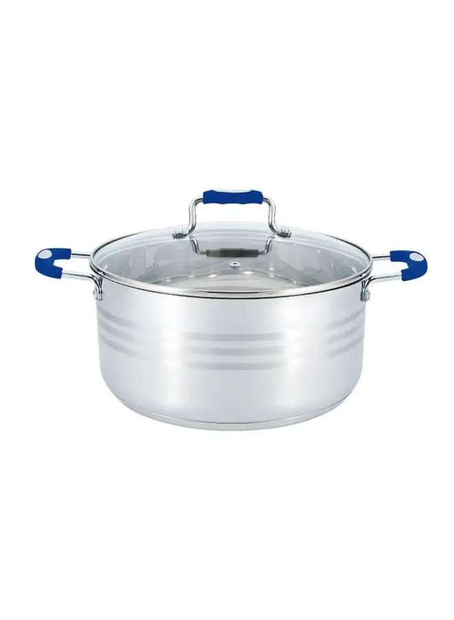 Wilson Stainless Steel Casserole With Lid Silver/Blue