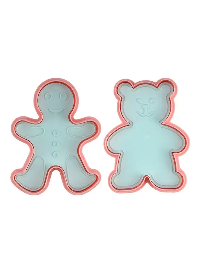 Royalford Royalford Teddy Shaped Cookie Cutter- RF10973|Teddy Bear Theme Cookie Cutter| Fondant Cutter| Plastic Cookie Cutter| Cookie Cutter with Handle Multicolor