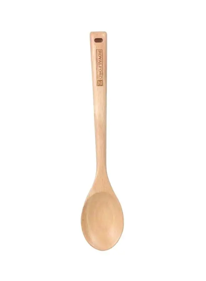 Royalford Rubber Wood Serving Spoon Brown 30x6cm