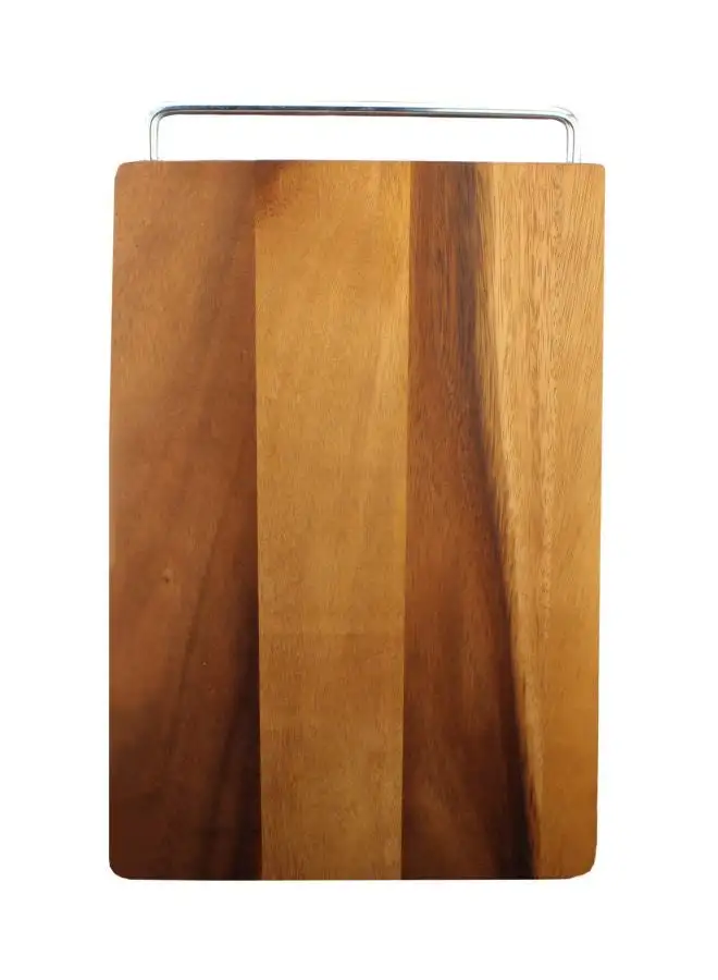 BILLI Wooden Cutting Board Beige/Brown/Silver 13x8inch