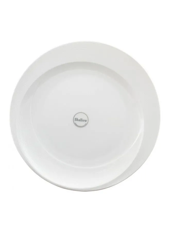 Shallow Bone China Soup Plate White 23cm